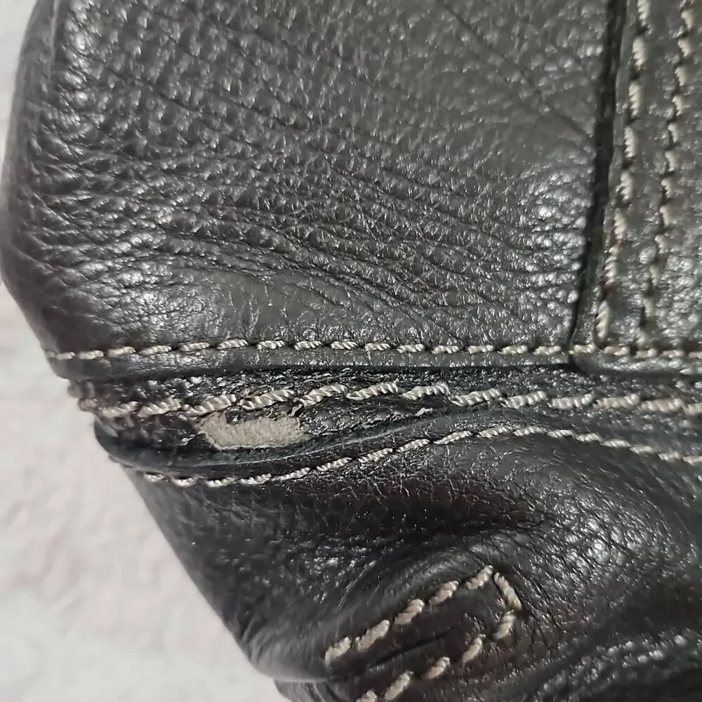 The Sak ‘Kendra’ Black Leather Soft Hobo Shoulder Bag Vegan Leather